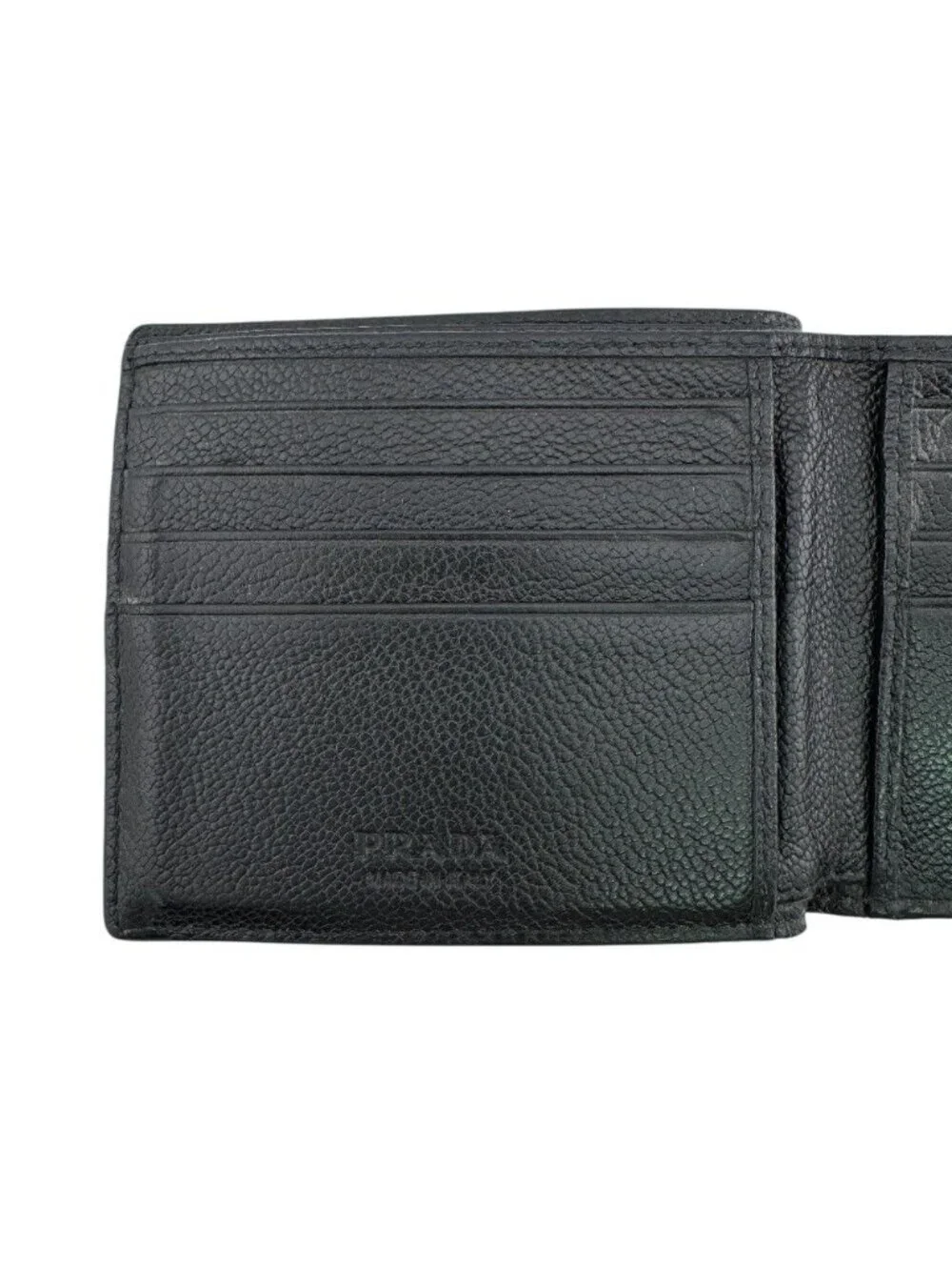 Prada Saffiano Leather Bifold Wallet Black